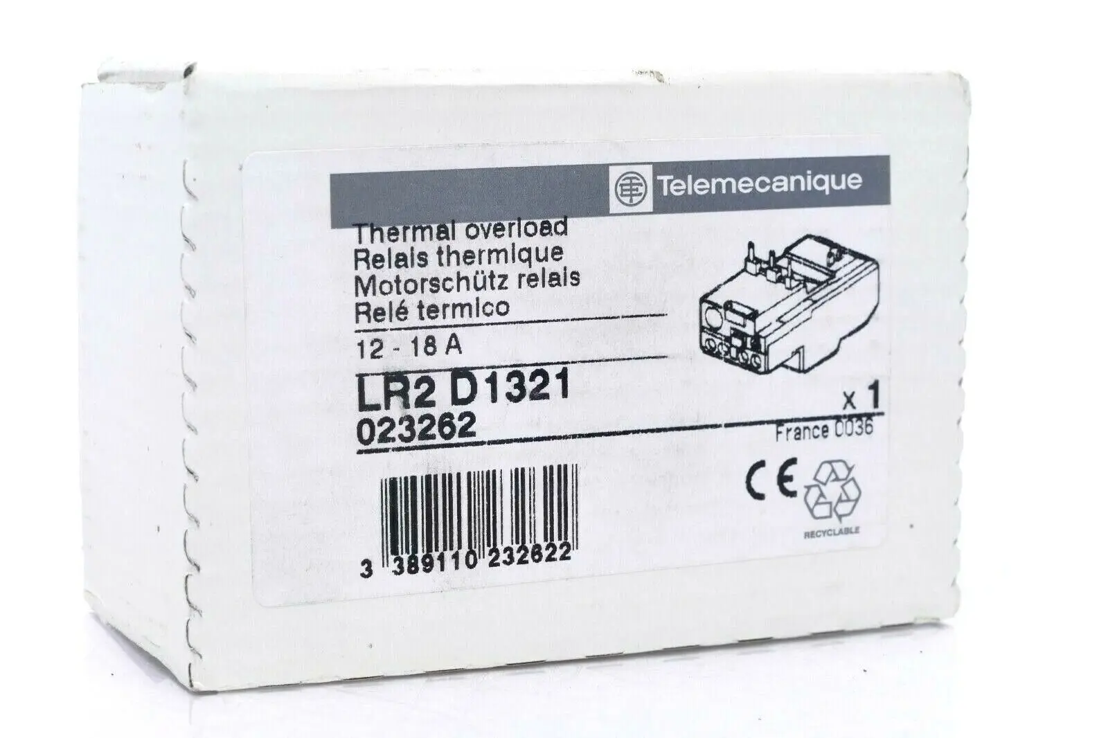 Produktfoto 1 von Telemecanique LR2D1321 Motorschutz-Relais 12-18A | 023262
