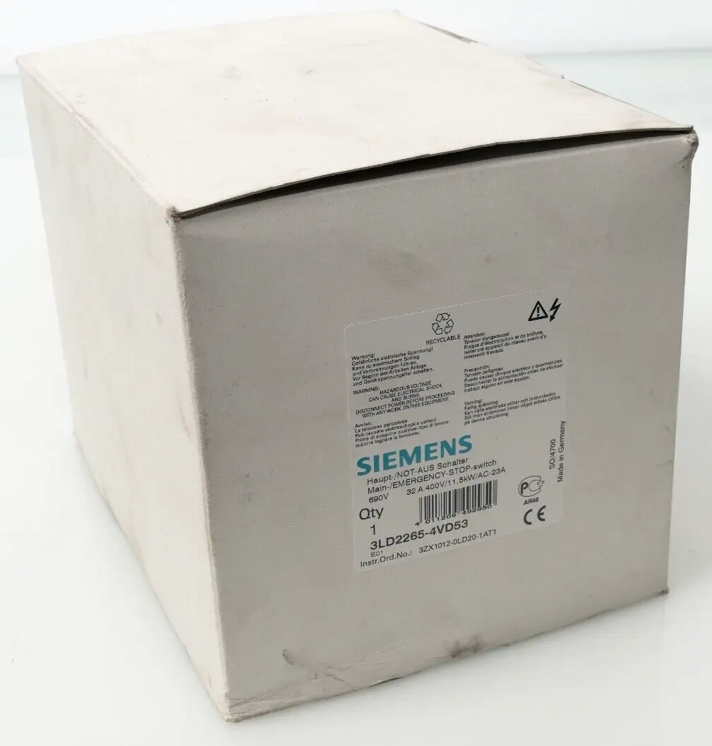 Produktfoto 1 von Siemens Haupt-/NOT-AUS Schalter 3LD2 265-4VD53 | E:01 | 3LD2265-4VD53