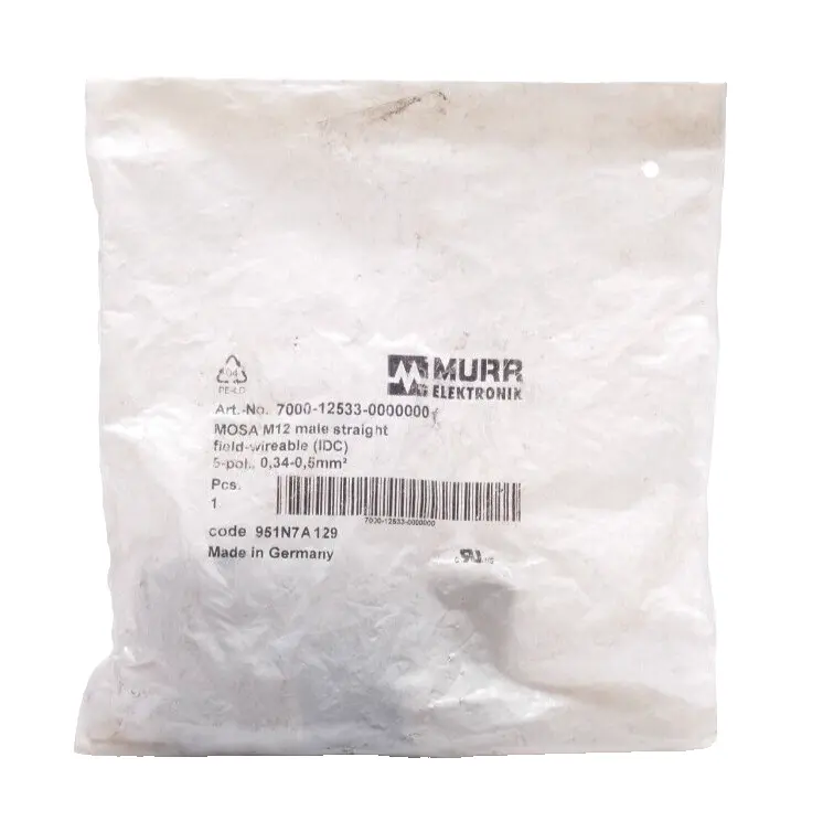 Produktfoto 1 von Murr Elektronik MOSA M12 Rundsteckverbinder | 7000-12533-0000000