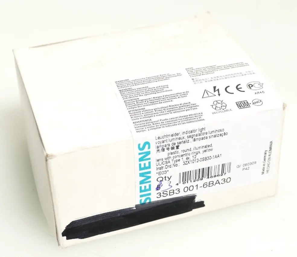 Produktfoto 1 von 3x Siemens Leuchtmelder 3SB3 001-6BA30 | 3SB3001-6BA30 | E:03
