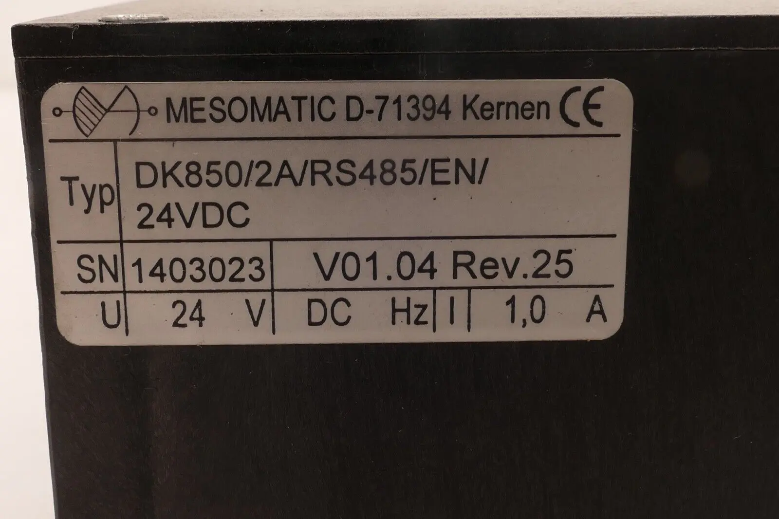 Produktfoto 1 von Mesomatic DK850/2A/RS485/EN/24VDC | V01.04 Rev.25