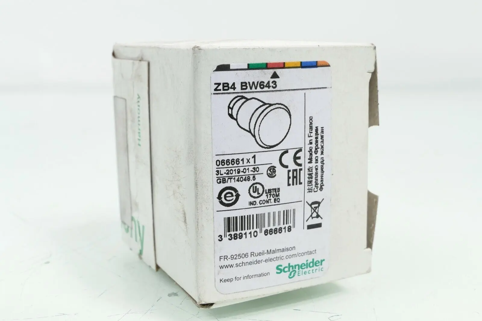 Produktfoto 1 von Schneider Electric Leuchtpilztaster ZB4BW643 | 066661