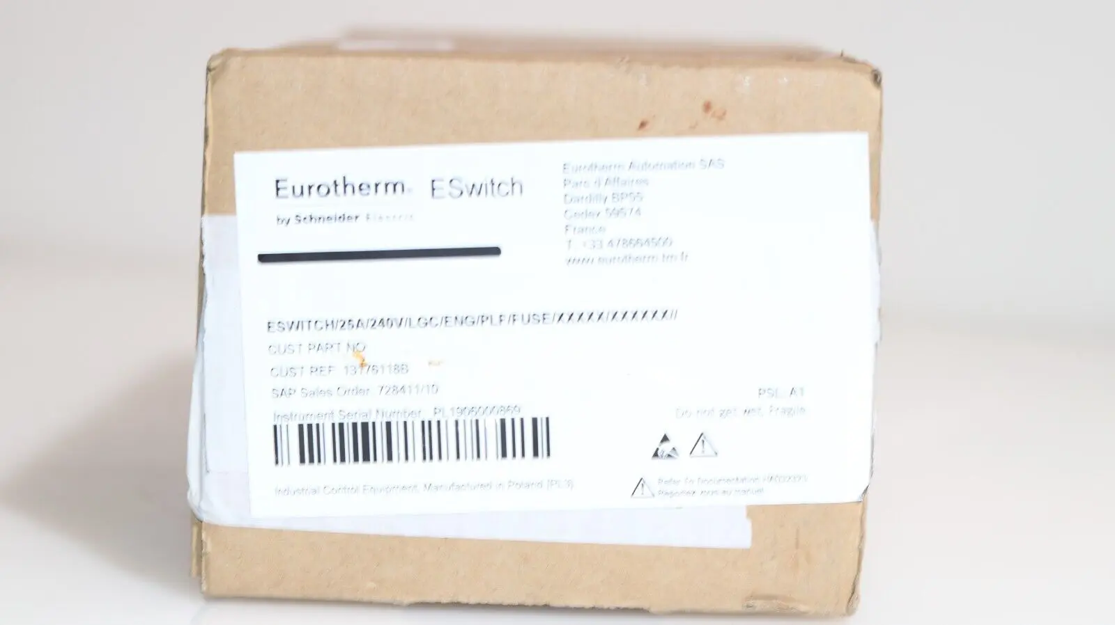 Produktfoto 1 von Eurotherm ESWITCH/25A/240V/LGC/ENG/PLF/FUSE/XXXXX/XXXXXX