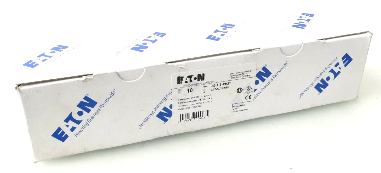 Produktfoto 1 von 10x Eaton Drehstromschienenblock B3.1/5-PKZ0 | XTPAXCLKB5 | 044948