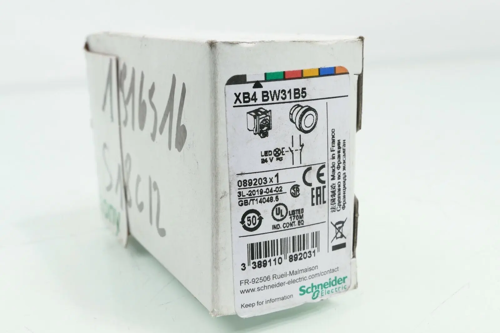 Produktfoto 1 von Schneider Electric XB4 BW31B5 Leuchtdrucktaster XB4BW31B5 | 089203