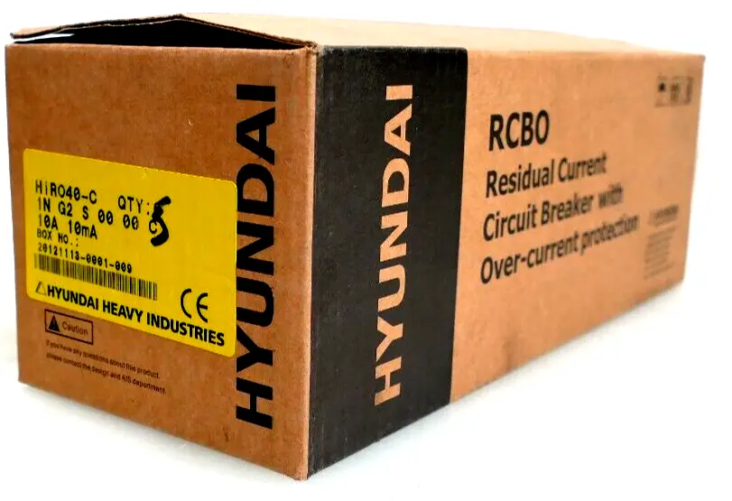 Produktfoto 1 von 5x Hyundai HiRO40-C | Circuit Breaker 1N G2 S 00 00 C | 1NG2S0000C | 10A | 10mA