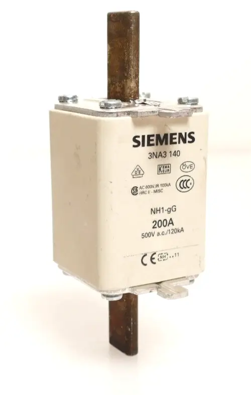 Produktfoto 1 von Siemens 3NA3 140 Sicherunsgseinsatz 200A NH1-gG 500V a.c. 120kA | 3NA3140