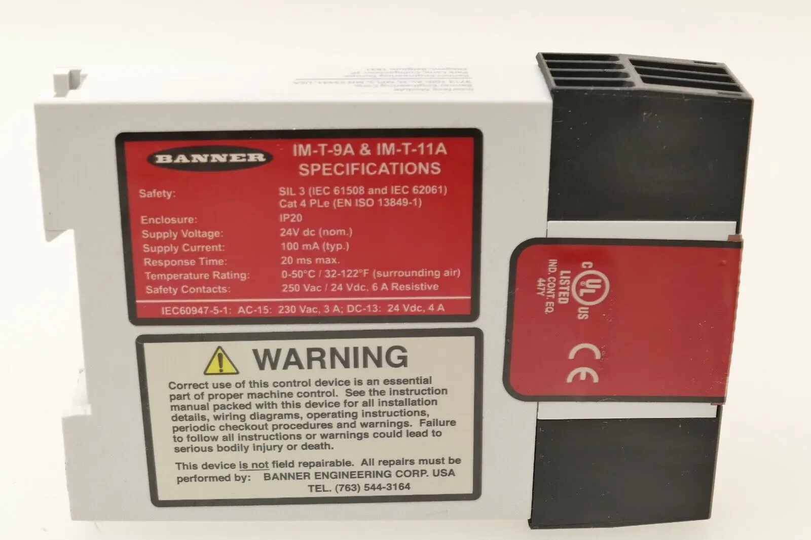 Produktfoto 1 von Banner IM-T-9A | IM-T-9A & IM-T-11A Systemsteuerung Sicherheitsrelais
