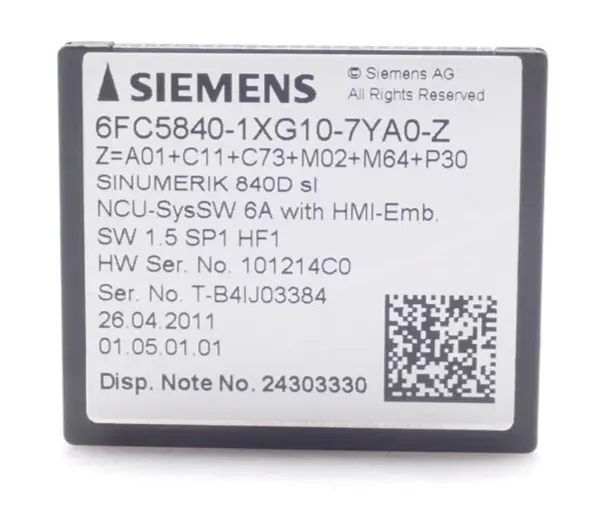 Siemens SINUMERIK 840D sl | Z=A01+C11+C73+M02+M64+P30 | 6FC5840-1XG10-7YA0-Z