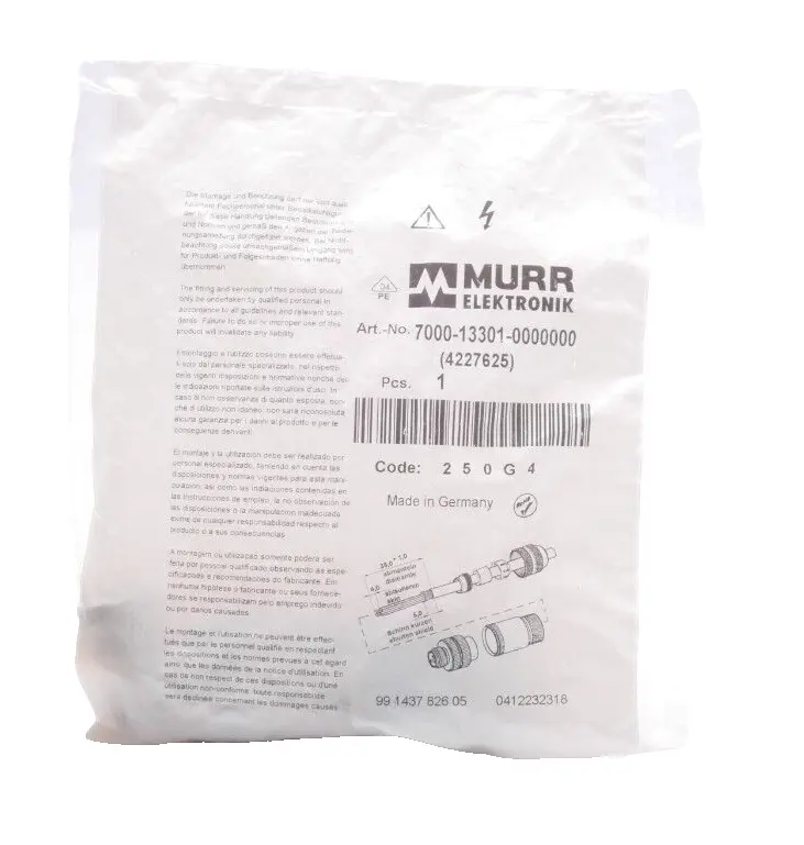 Produktfoto 1 von Murr Elektronik M12 St 0° A-kod. Schraubklemmanschluss | 7000-13301-0000000