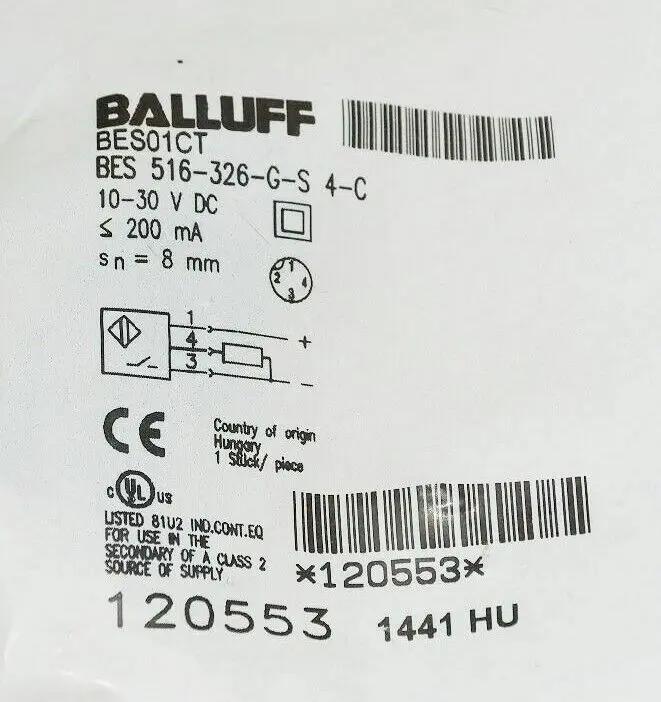 Produktfoto 1 von Balluff Induktiver Näherungsschalter BES 516-326-G-S 4-C | BES01CT