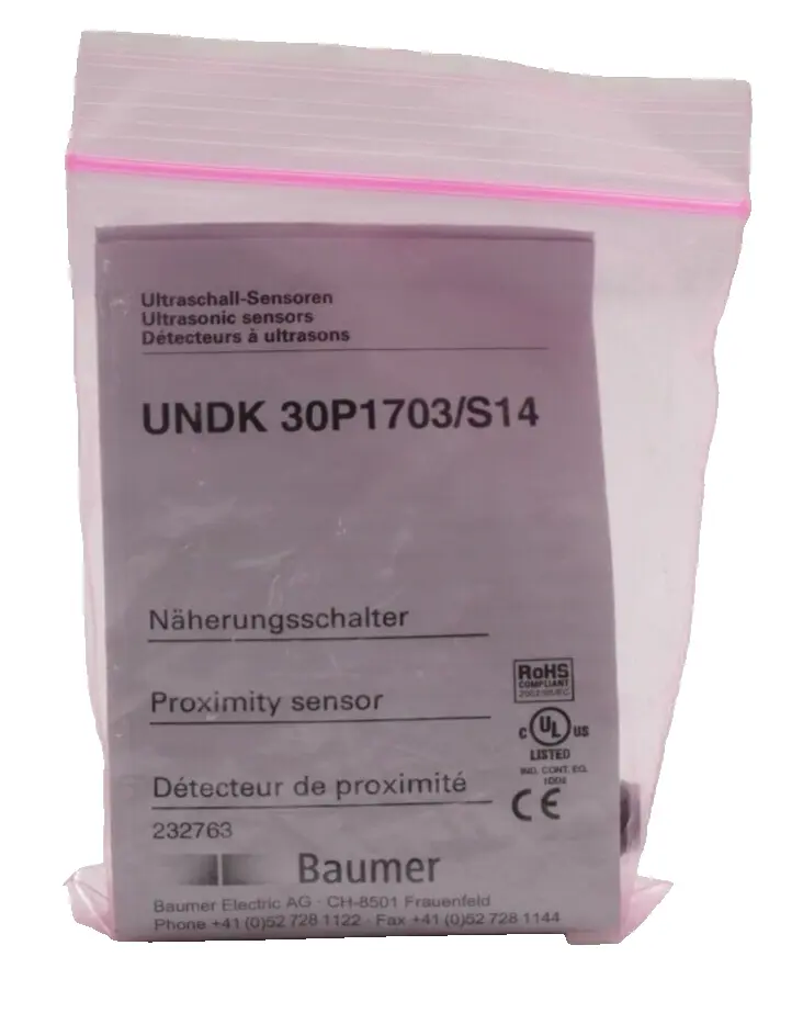 Produktfoto 1 von Baumer Näherungssensor Ultraschall | UNDK 30P1703/S14