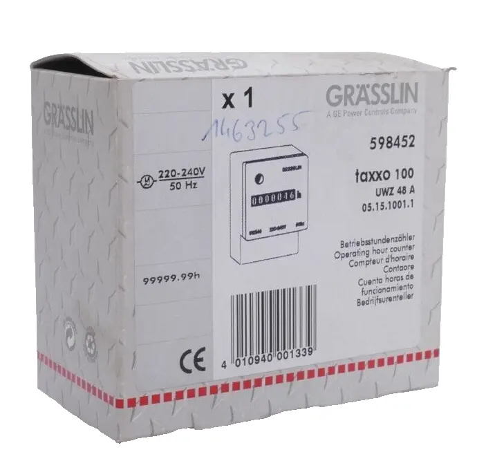 Produktfoto 1 von Grässlin 05.15.1001.1 Betriebsstundenzähler taxxo 100 | UWZ 48 A | 598452