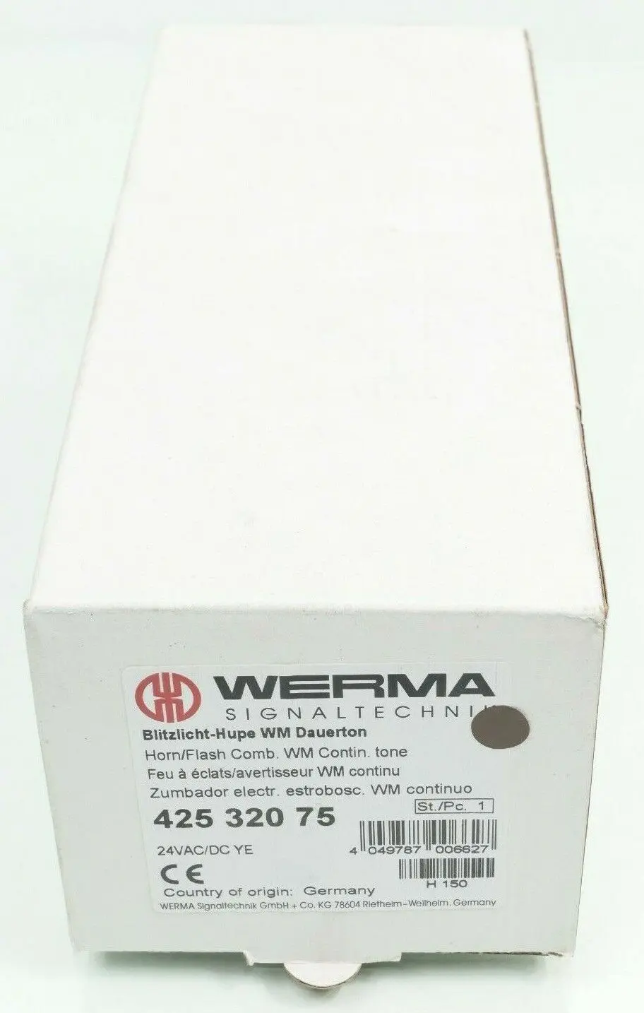 Produktfoto 1 von Werma Blitzlicht-Hupe WM Dauerton 24V AC/DC  425.320.75 42532075