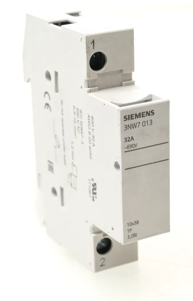 Produktfoto 1 von 3x Siemens Zylindersicherungssockel 3NW7 013 | 32A | 3NW7013