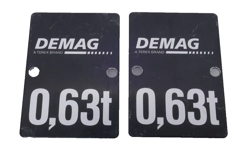 Produktfoto 1 von 2x Demag Traglastschild 0,63t