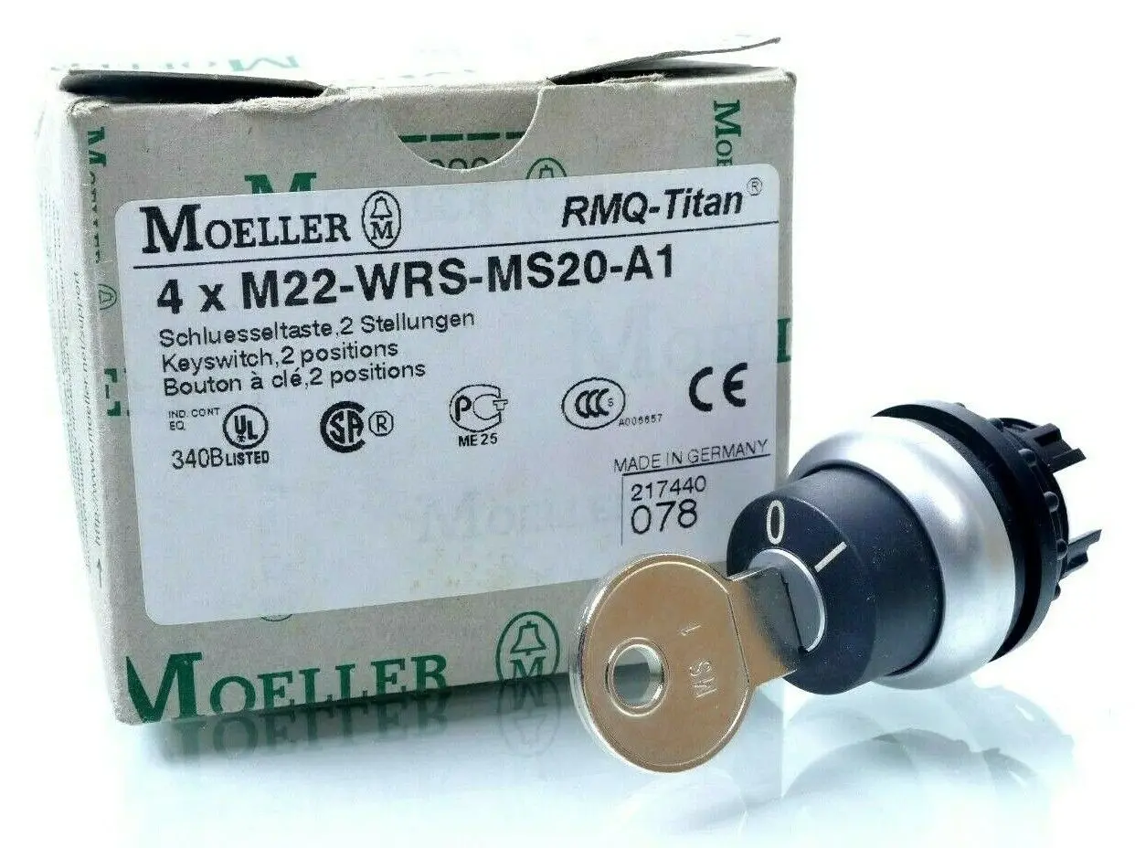 Produktfoto 1 von 4x Moeller Schlüsseltaste 2 Stellungen RMQ-Titan M22-WRS-MS20-A1 | 217440