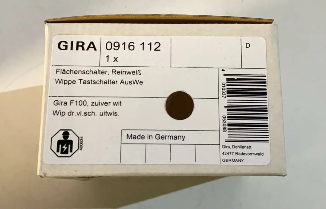 Produktfoto 1 von Gira Wippschalter rws 0916112 (1er)