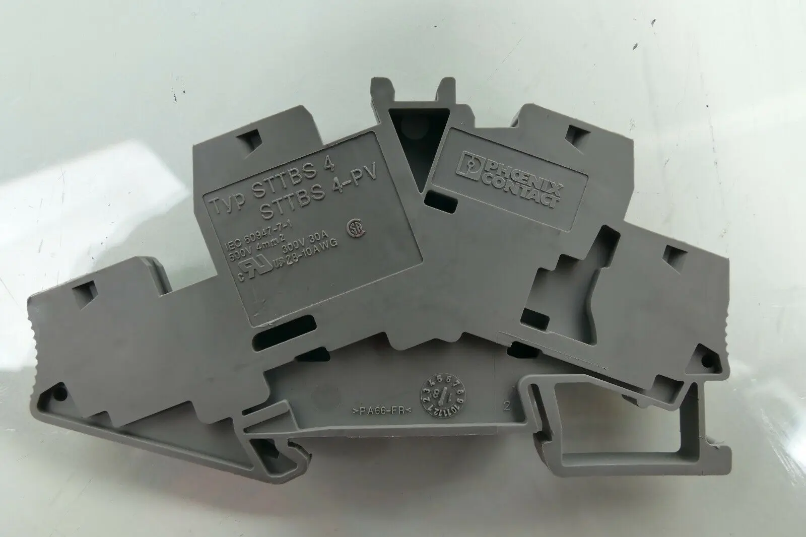 Produktfoto 1 von 9x Phoenix Contact Doppelstock Reihenklemmen STTBS 4 | STTBS 4-PV