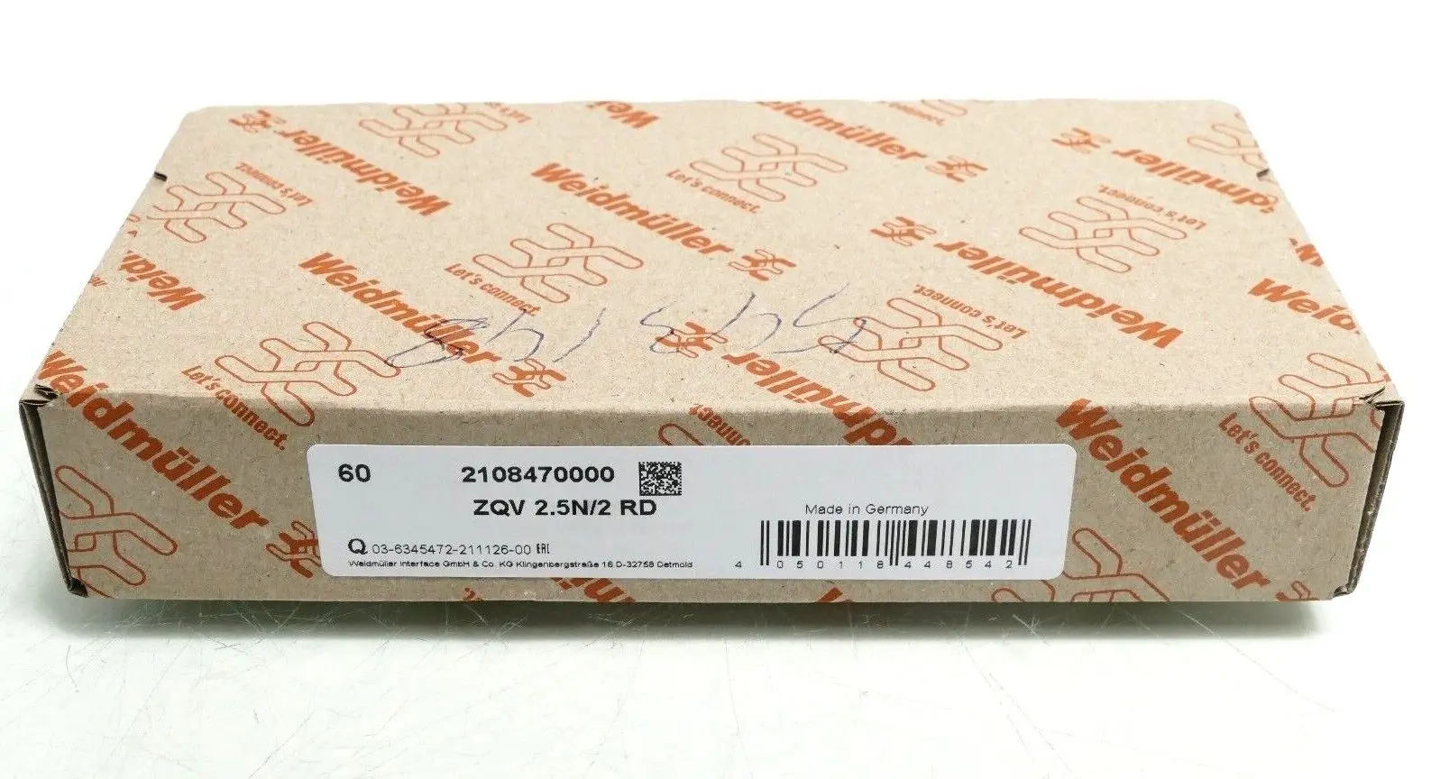 Produktfoto 1 von 60x Weidmüller Querverbinder ZQV 2.5N/2 RD | 2108470000