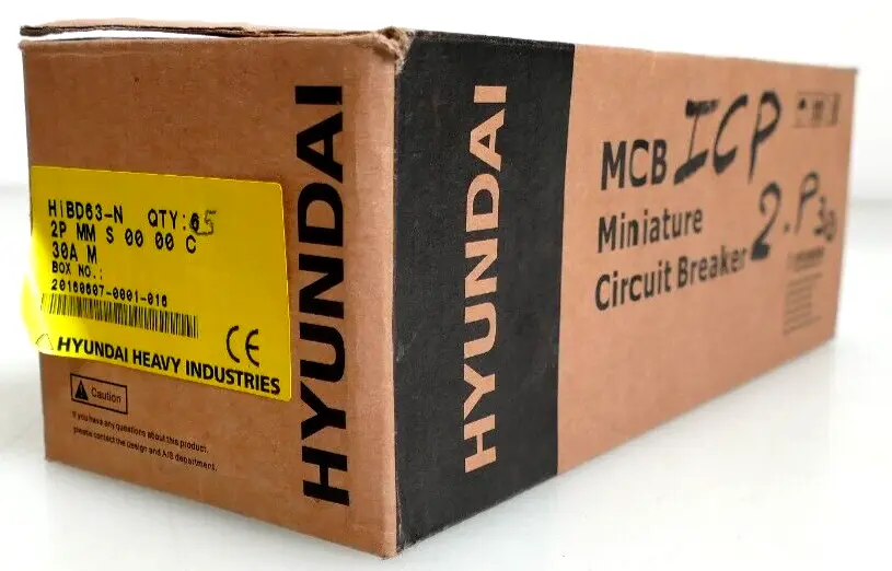 Produktfoto 1 von 5x Hyundai HiBD63-N Miniature Circuit Breaker 2P MM S 00 00 C | 30A M