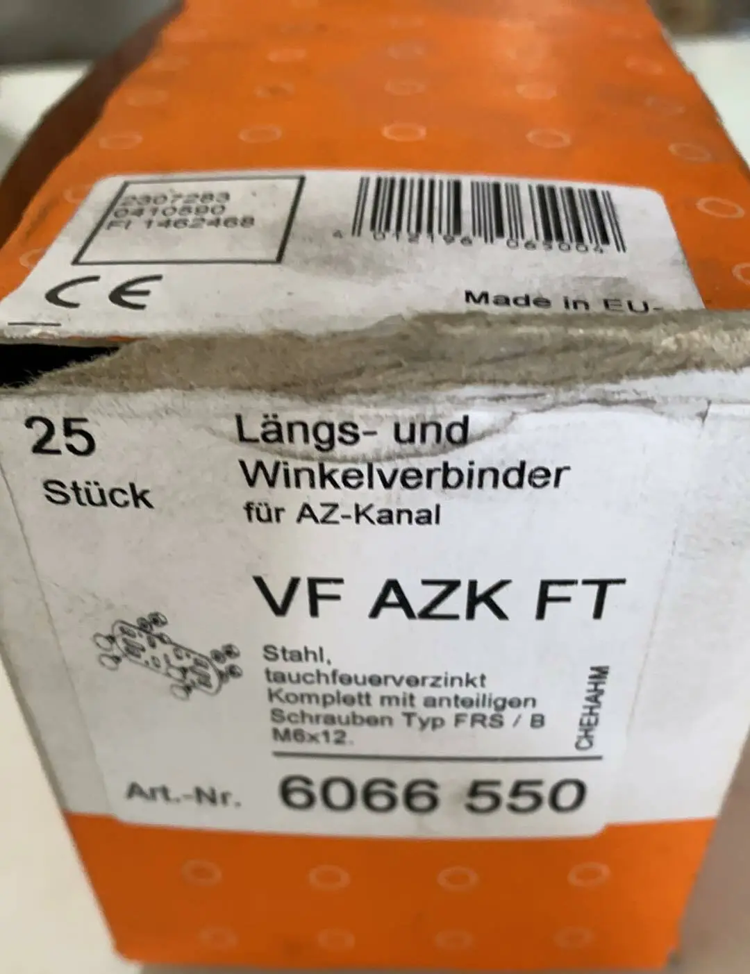 Produktfoto 1 von 25x OBO Bettermann Längs- und Winkelverbinder VF AZK FT | 6066550
