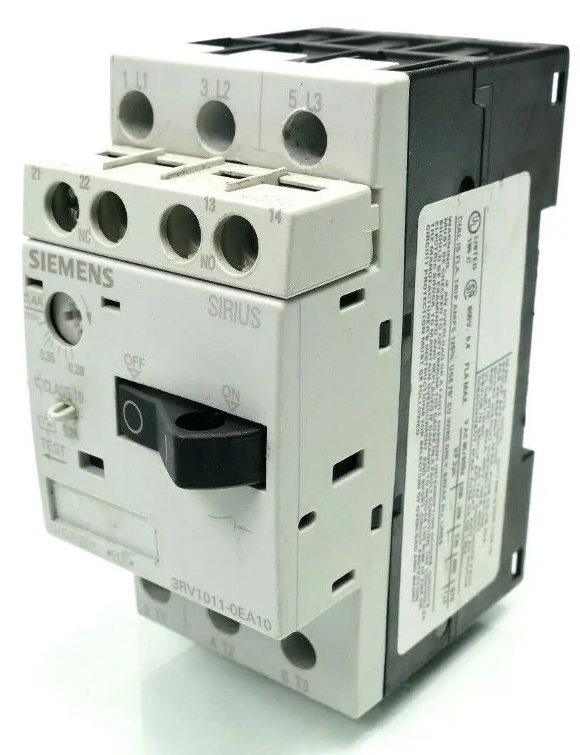Produktfoto 1 von 2x Siemens SIRIUS Leistungsschalter 3RV1 011-0EA10 | E:05 | 3RV1011-0EA10