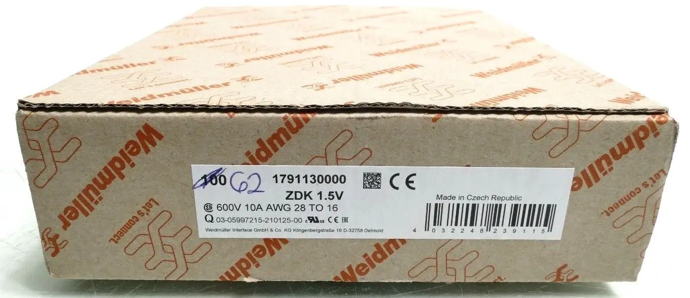 Produktfoto 1 von 62 Weidmüller 1791130000 Doppelstock-Reihenklemme ZDK 1.5V