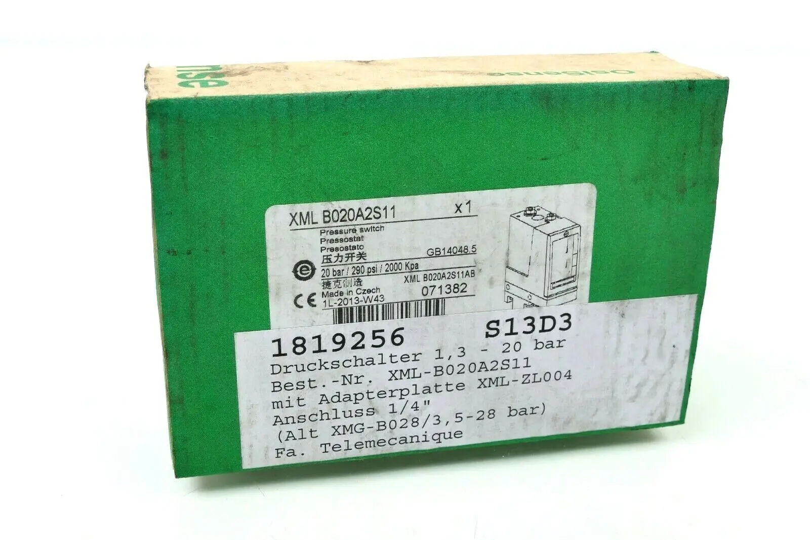 Produktfoto 1 von Schneider NAUTILUS XML B020A2S11 Druckschalter XMLB020A2S11 | 071382