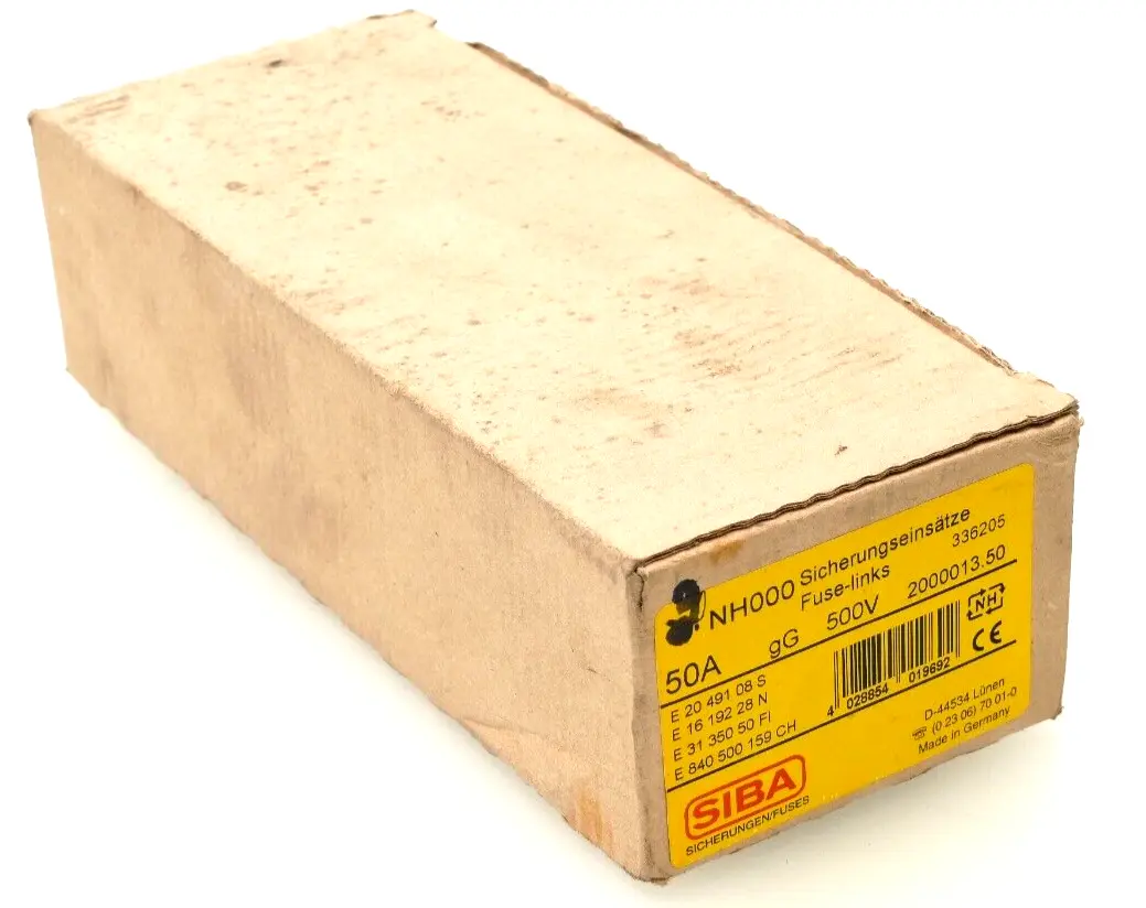 Produktfoto 1 von 9x Siba NH000 gL/gG Sicherungseinsatz 50A