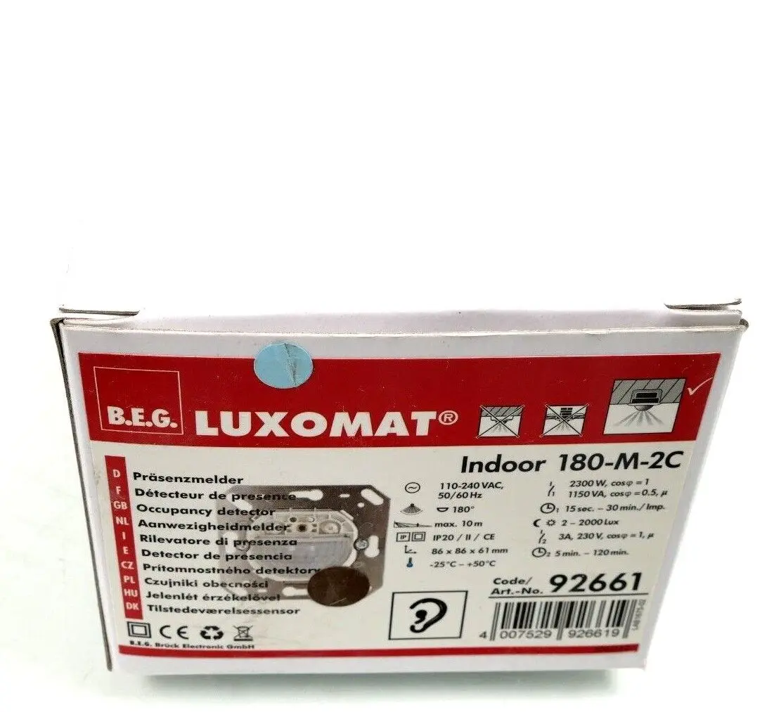 Luxomat 92661 Präsenzmelder Indoor 180-M-2C