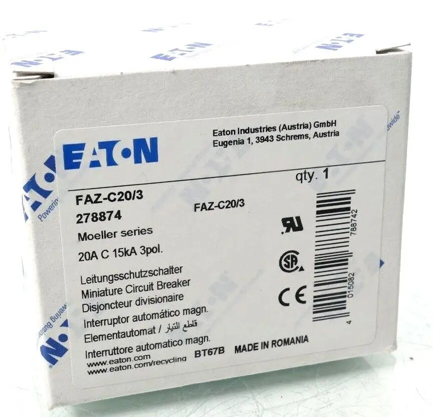 Produktfoto 1 von Eaton Moeller Leitungsschutzschalter FAZ-C20/3 | 278874