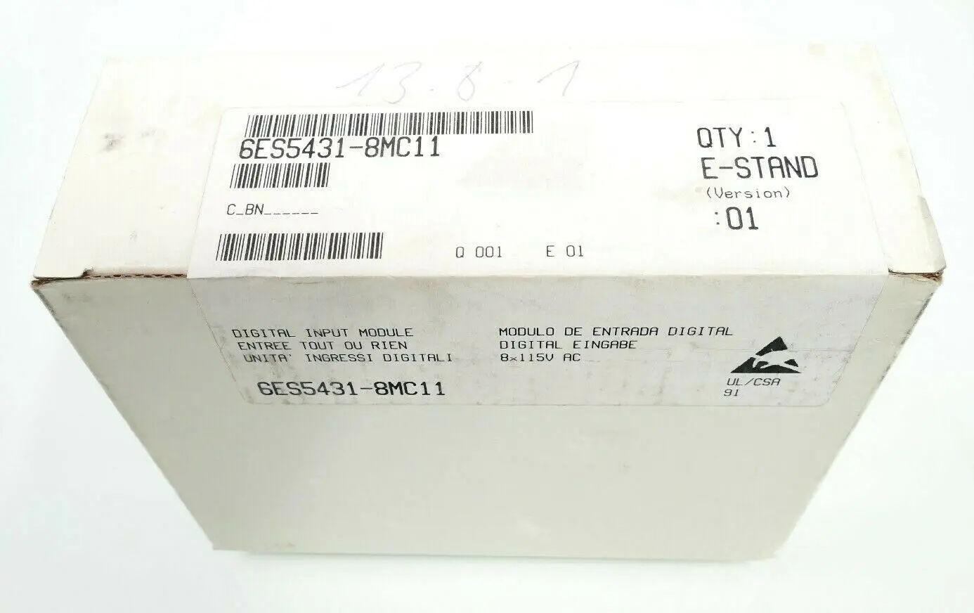 Produktfoto 1 von Siemens SIMATIC S5 Digital-Eingabe 6ES5 431-8MC11 | E:01 | 6ES5431-8MC11