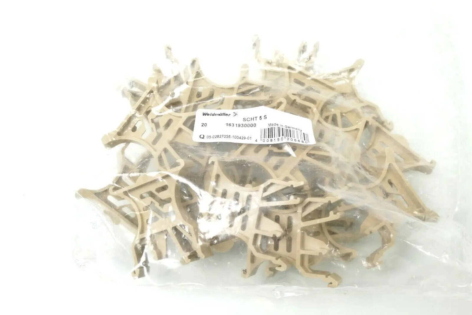 Produktfoto 1 von 20x Weidmüller Verbindermarkierer 44,5x9,5 mm beige SCHT 5 S | 1631930000