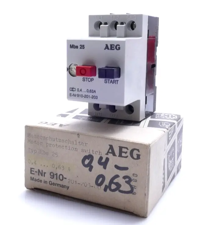 Produktfoto 1 von AEG 910-201-203-00 Motorschutzschalter MBS25 0,4-0,63A 91020120300