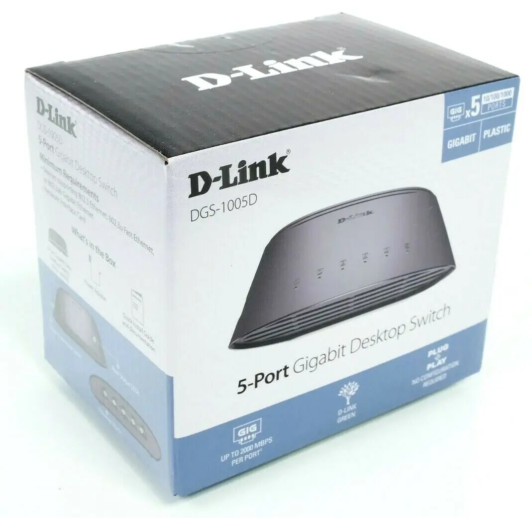 Produktfoto 1 von D-Link DGS-1005D Netzwerk Switch 5 Port 1 GBit/s