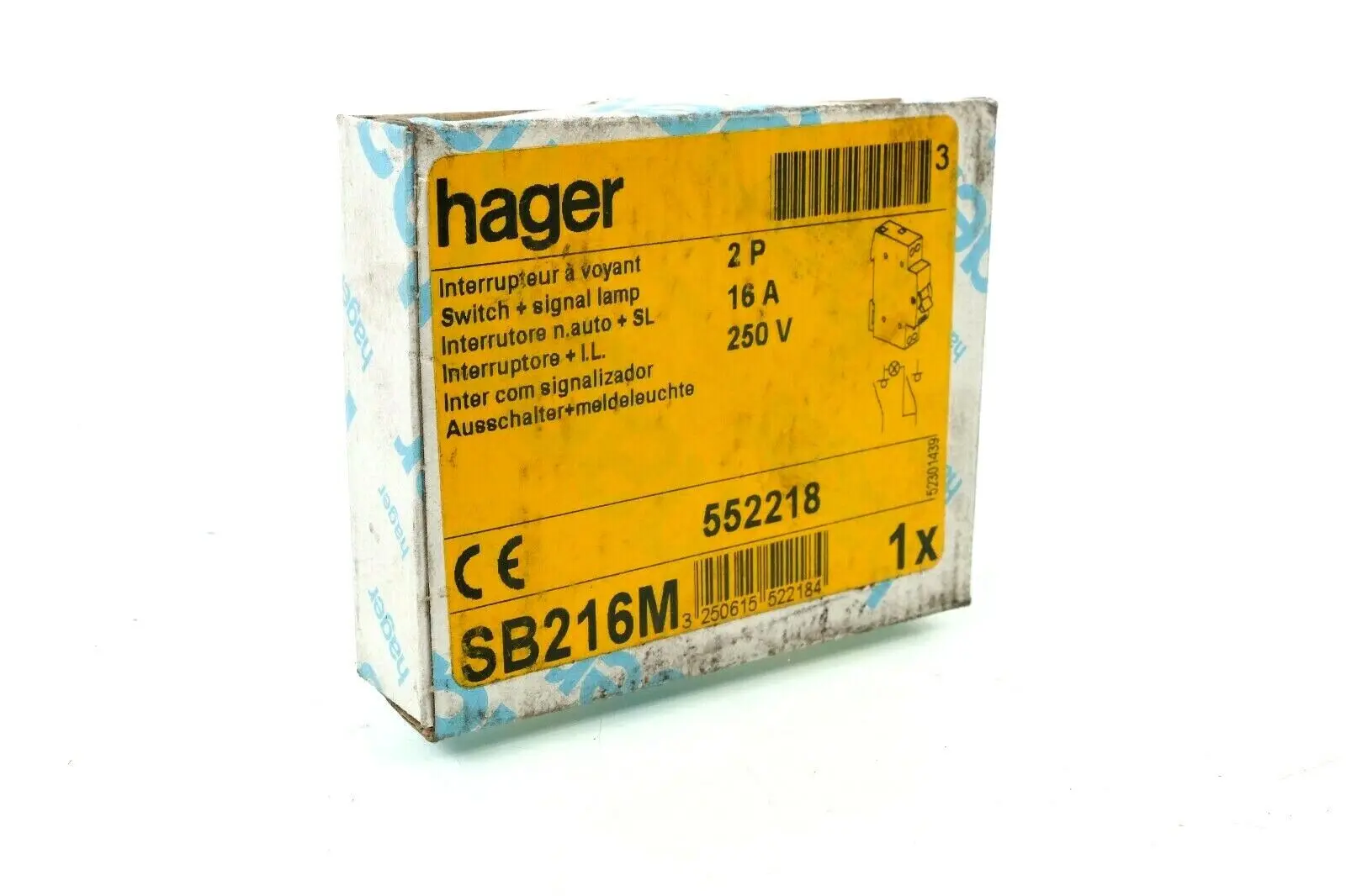 Produktfoto 1 von Hager Ausschalter 250V | SB216M