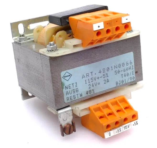 Rohde 4201N0066 Transformator 115V+-5% | 50-60Hz | 24V= 2A | T40/E