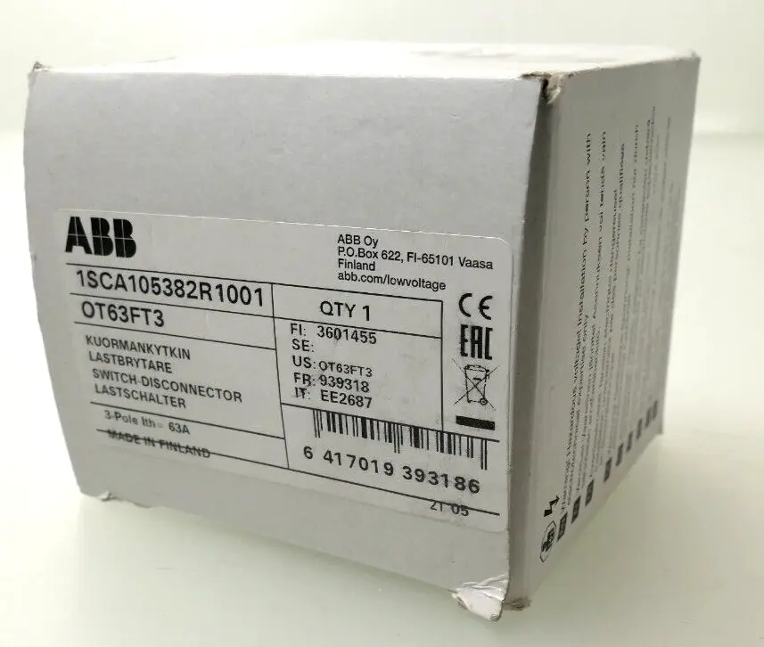 Produktfoto 1 von ABB OT63FT3 Lasttrennschalter | 1SCA105382R1001