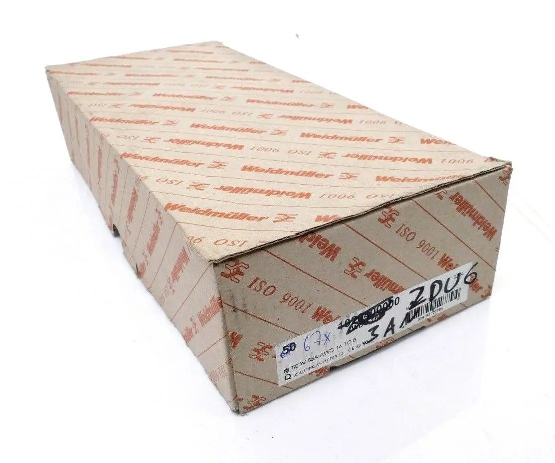 Produktfoto 1 von 67x Weidmüller Durchgangs-Reihenklemme ZDU 6/3AN | 7907410000