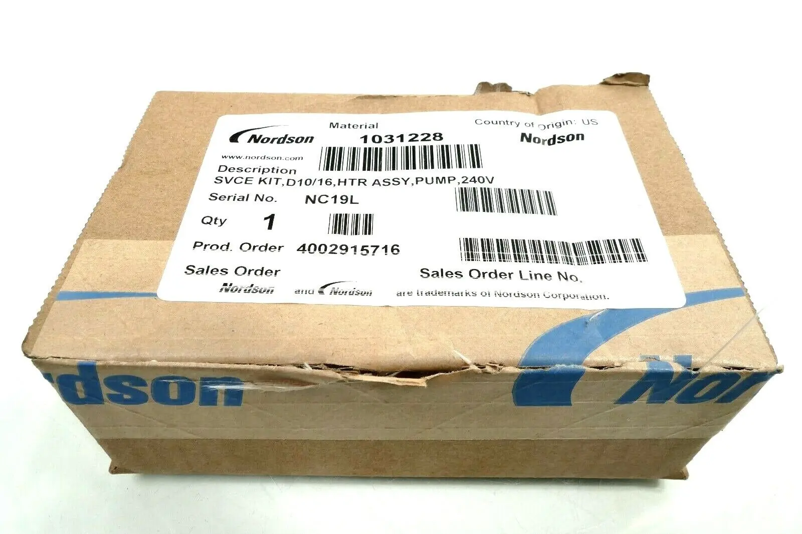 Produktfoto 1 von Nordson Service Kit 1031228 | D10/16 HTR ASSY PUMP 240V