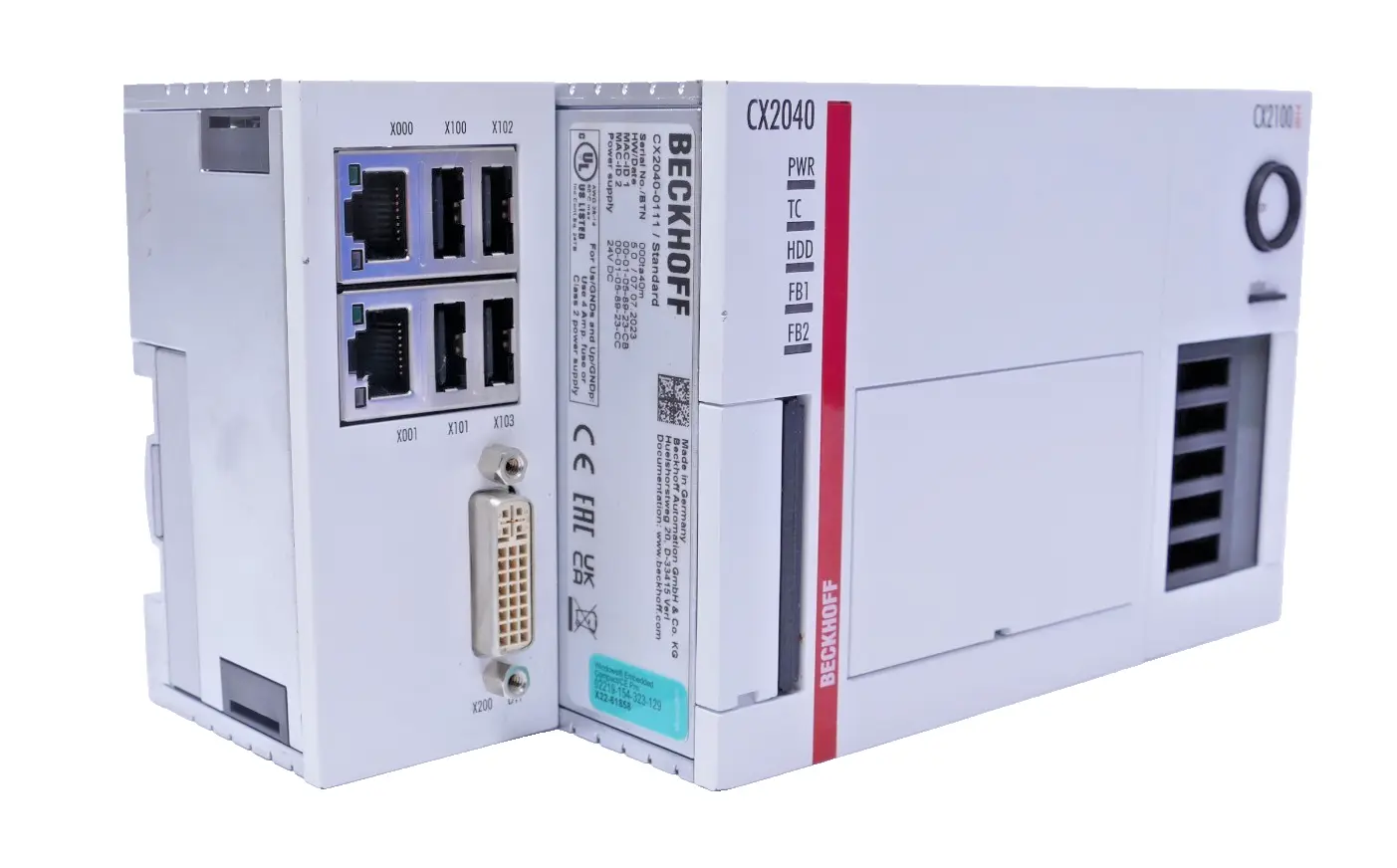 Produktfoto 1 von Beckhoff CPU-Grundmodul CX2040-0111 + Netzteil CX2100-0014 | CX2040-0111