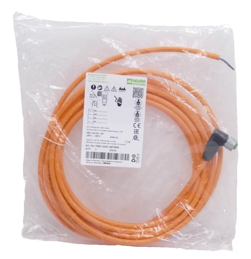 Murr Elektronik M12 Bu. 90° A-kod. freies Ltg-ende Kabel 5m | 7000-12341-4870500