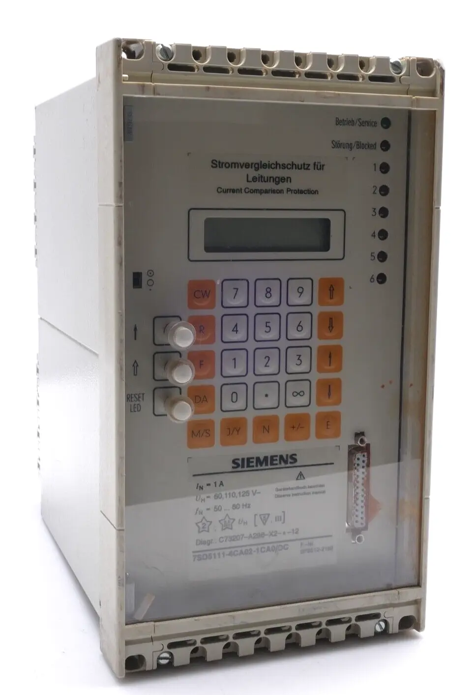 Produktfoto 1 von Siemens Stromvergleichsschutz 7SD5 111-4CA02-1CA0/DC | 7SD5111-4CA02-1CA0/DC