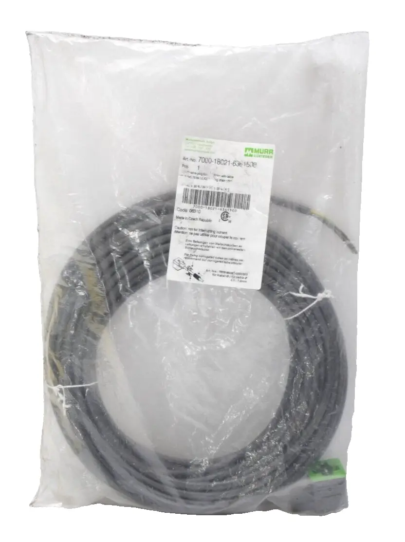 Produktfoto 1 von Murr Elektronik MSUD Ventilst. A-18mm freies Ltg-ende 15m | 7000-18021-6361500