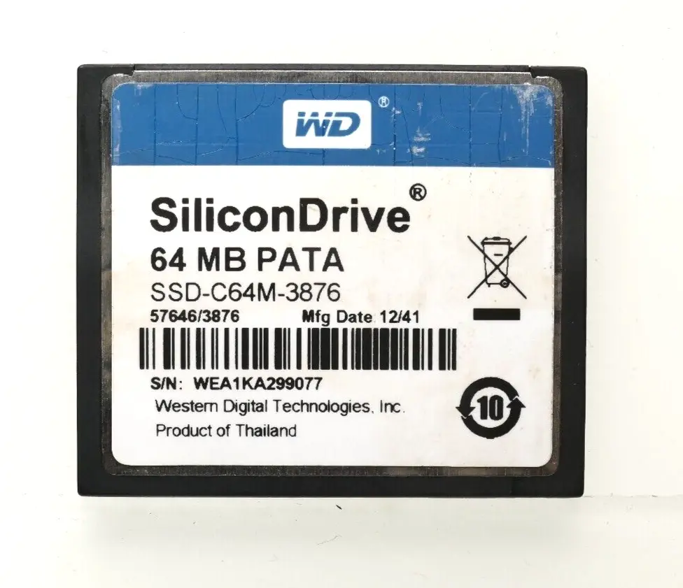 Produktfoto 1 von B&R Automation CFCRD | WD MemoryCard  64MB | Rev. F0 | 5CFCRD.0064-03