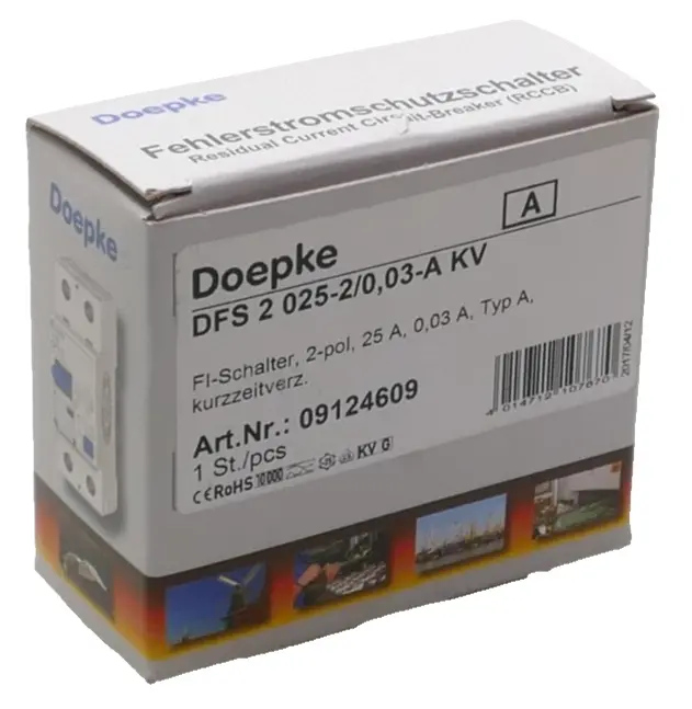 Produktfoto 1 von Doepke FI-Schalter 2pol. 25A DFS 2 025-2/0,03-A KV | 09124609