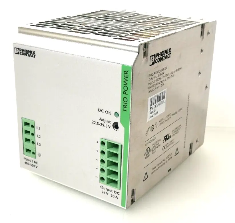 Produktfoto 1 von Phoenix Contact TRIO POWER Power Supply TRIO-PS/3AC/24DC/20 | 2866394