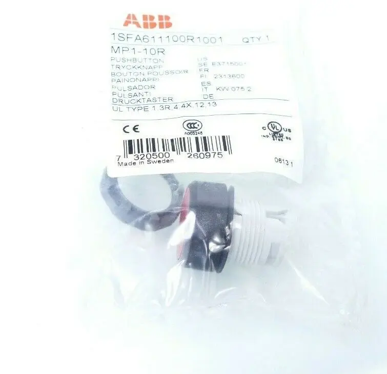 Produktfoto 1 von ABB Drucktaster 1SFA611100R1001 - MP1-10R Rot