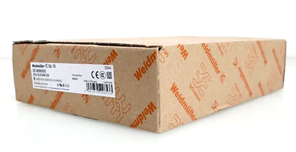 Produktfoto 1 von 50x Weidmüller Durchgangs-Reihenklemme ZDU 6-2/3AN GN | 2814090000